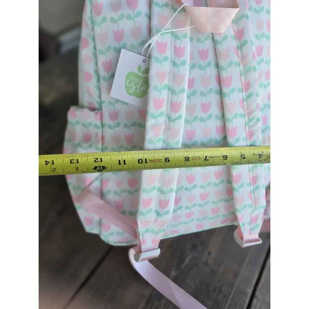 NEW Apple of my Isla Tulip backpack with drink sleeves/ wipeable/ 2 sizes